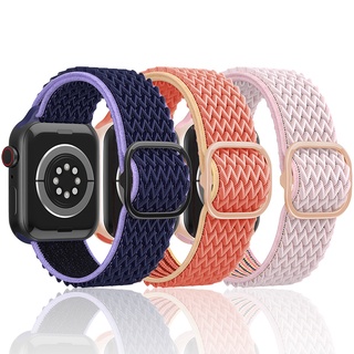 สายนาฬิกาข้อมือไนล่อน แบบยืดหยุ่น สําหรับ Smart Watch Band Ultra Series 7 8 6 5 4 3 Se 49 41 มม. 45 มม. 44 มม. 40 มม. 38 42 มม.