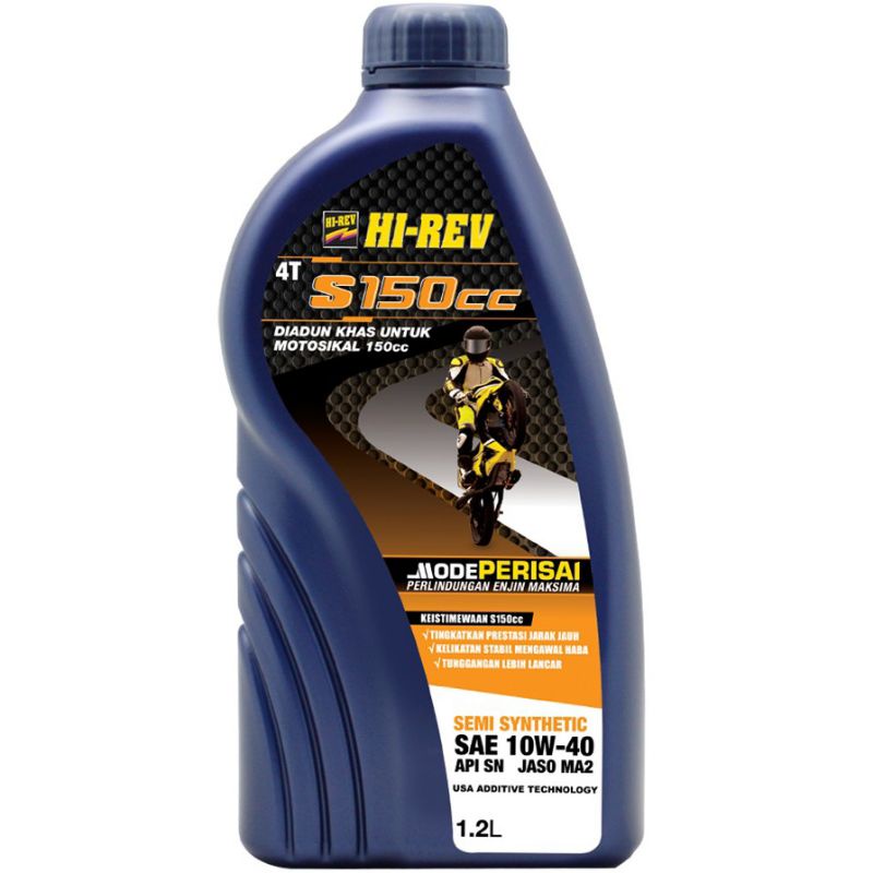 HI-REV MINYAK HITAM ENGINE OIL กึ่ง S150 S150CC 10w40 1.2L