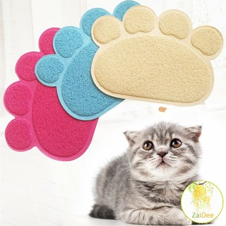 แผ่นดักทรายแมว แผ่นดักทรายแมว พรมอุ้งเท้าแมวลับเล็บแมว Cat litter pad แผ่นดักทรายแมว - Cat litter Mat