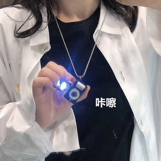 จี้รูปกล้อง ขนาดเล็ก มีไฟ LED เรืองแสง สำหรับทำเครื่องประดับ