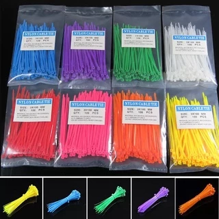 เคเบิ้ลไทร์ 100เส้น Cable Tie หนวดกุ้ง ขนาด 4นิ้ว 6นิ้ว 8นิ้ว 10นิ้ว 12นิ้ว 20นิ้ว สายรัดไนล่อน Nylon Plastic