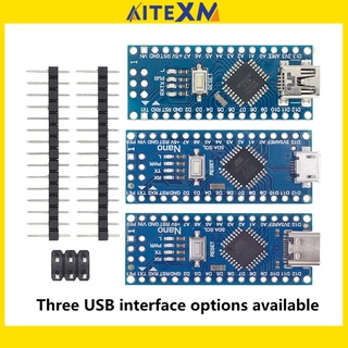 ตัวควบคุมนาโน Mini Type-C Micro USB Nano 3.0 พร้อมบูทโหลด สําหรับไดรเวอร์ USB arduino CH340 16Mhz ATM