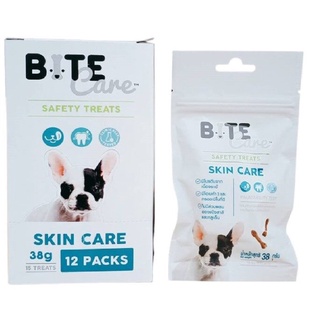 Bite Care Skin Care 38 g ขนมสุนัขที่มีภาวะภูมิแพ้ผิวหนังที่เกิดจากอาหาร ขนมจากโปรตีนเนื้อจระเข้ ขนาด 38 กรัม