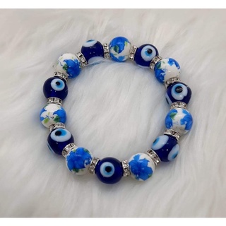 สร้อยข้อมือ Evil eye ดวงตาปีศาจ นำเข้าจากตุรกี แบบที่ 7 พร้อมจัดส่ง