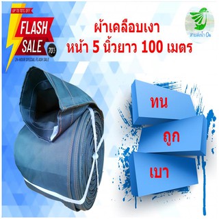 สายส่งน้ำเนื้อผ้าเคลือบเงา หน้า 5 นิ้ว ยาว 100 เมตร เนื้อผ้าหนา น้ำหนักเบา ติดตั้งง่าย ใช้ในการเกษตร สินค้าคละสี