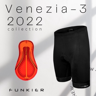 FUNKIER S203-3 C14 กางเกงปั่นจักรยาน สีดำล้วน ไซส์ S-4XL