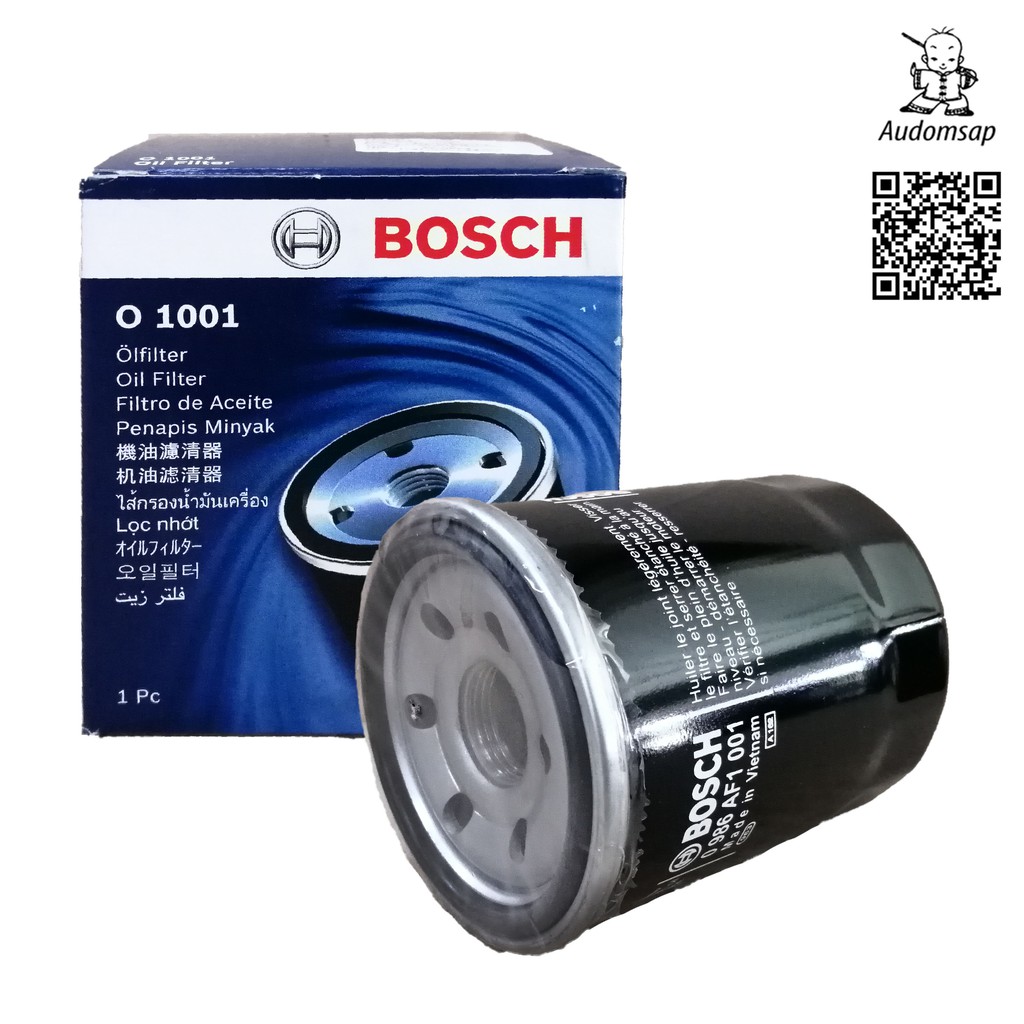 ไส้กรองน้ำมันเครื่อง BOSCH รุ่น O1001 สำหรับ Mitsubishi Lancer E-Car 1.5, 1.6, 1.8
