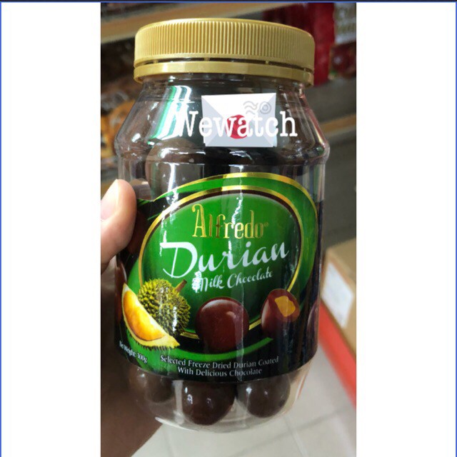 Alfredo Durian milk chocolate  ช๊อคโกแลตรสทุเรียน น้ำหนัก 300 กรัม