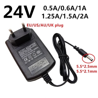 อะแดปเตอร์พาวเวอร์ซัพพลาย 24V 24 โวลต์ ac dc 24 V 0.5A 500mA…