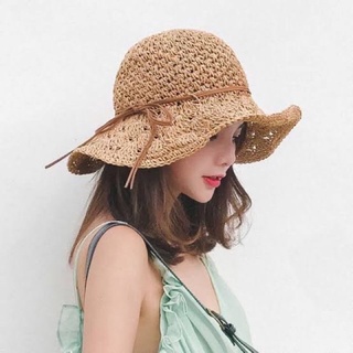 [พร้อมส่งจากไทย] หมวกชายหาด ปีกกว้าง สำหรับผู้หญิง
