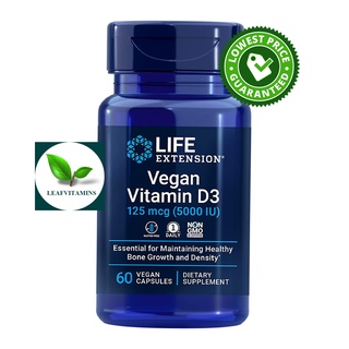 Life Extension Vegan Vitamin D3 - 125 mcg (5000 IU) / 60 Vegan Capsules