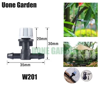 Uone Garden หัวพ่นหมอก หัวพ่นละอองน้ำ 4/7.5/7มม หัวพ่นหมอกสีส้มแบบปรับ ทองเหลือง พร้อมข้อต่อสามทาง