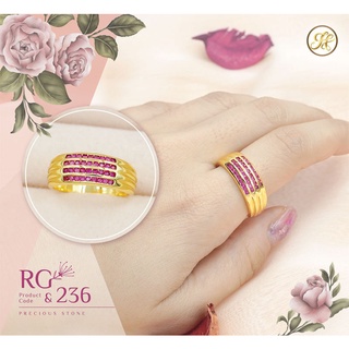 JNist แหวนเพชร ประดับเพชรสวิส CZ แหวนทอง Gold Diamond Women Ring รุ่น RG236