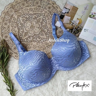 Cp เสื้อชั้นในสตรี แบบมีสาย PLAYTEX CUP JUMBO BLUE 44C 44D 44E 46C 46D 46E