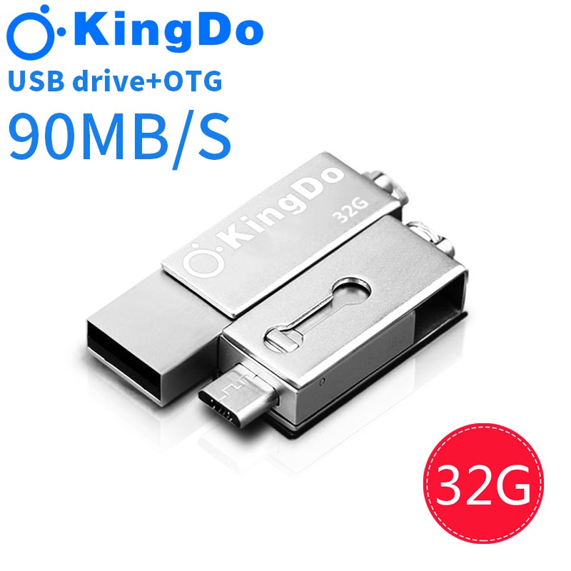 USB Kingdo 32gb otg flashdrive micro usb Flash Drive USB เก็บข้อมูล + Free Waterproof Mobile