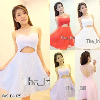 Mini Dress แต่งเว้าด้านหน้า-หลัง [B0175]