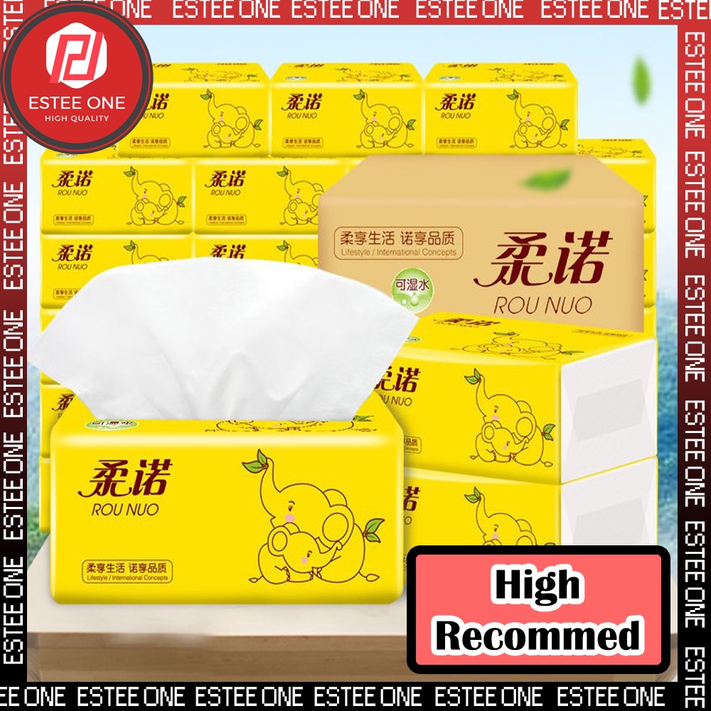 Estee Ruuo กระดาษทิชชู่ กระดาษชําระ FCL ครัวเรือน ผ้าเช็ดปากโรงแรมราคาประหยัด JD-YellowBamboo