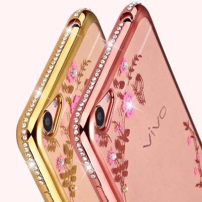 Softcase Flower List Diamond Vivo V5S V5Lite V7 V7+ V9 V11 V11Pro V15 S1 Y12 Y12i Y11
