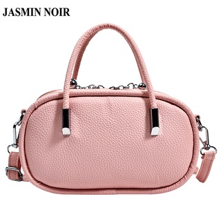 Jasmin NOIR กระเป๋าถือ กระเป๋าสะพายข้าง หนัง PU ทรงวงรี เรียบง่าย สําหรับผู้หญิง