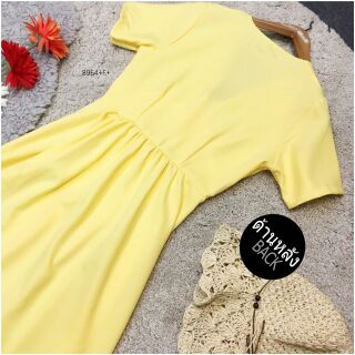 Dress ชุดเดรสสีพื้นเรียบ สไตล์คุณหนูค่า
