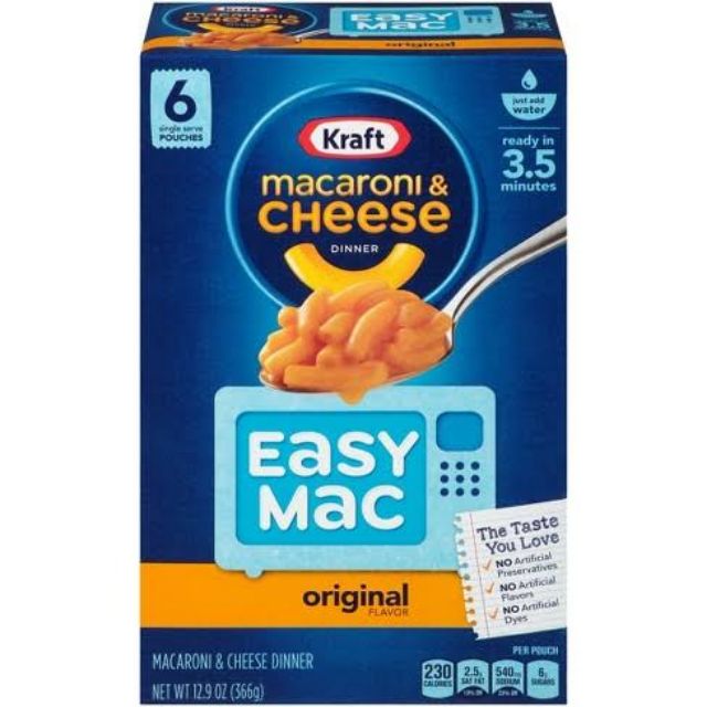 (ใช้คูปองได้)🍝พร้อมส่งเจ้าแรก! kraft mac & cheese Easymac macaroni & cheese จาก kraft อเมริกา🇺🇲 (366