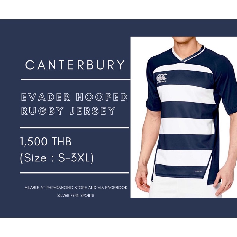 Maglia Da Rugby Canterbury Vapodri Evader Bambini - Tecnologia Asciugatura Rapida, Design A Cerchi, Blau Navy/Bianco - Foto 11
