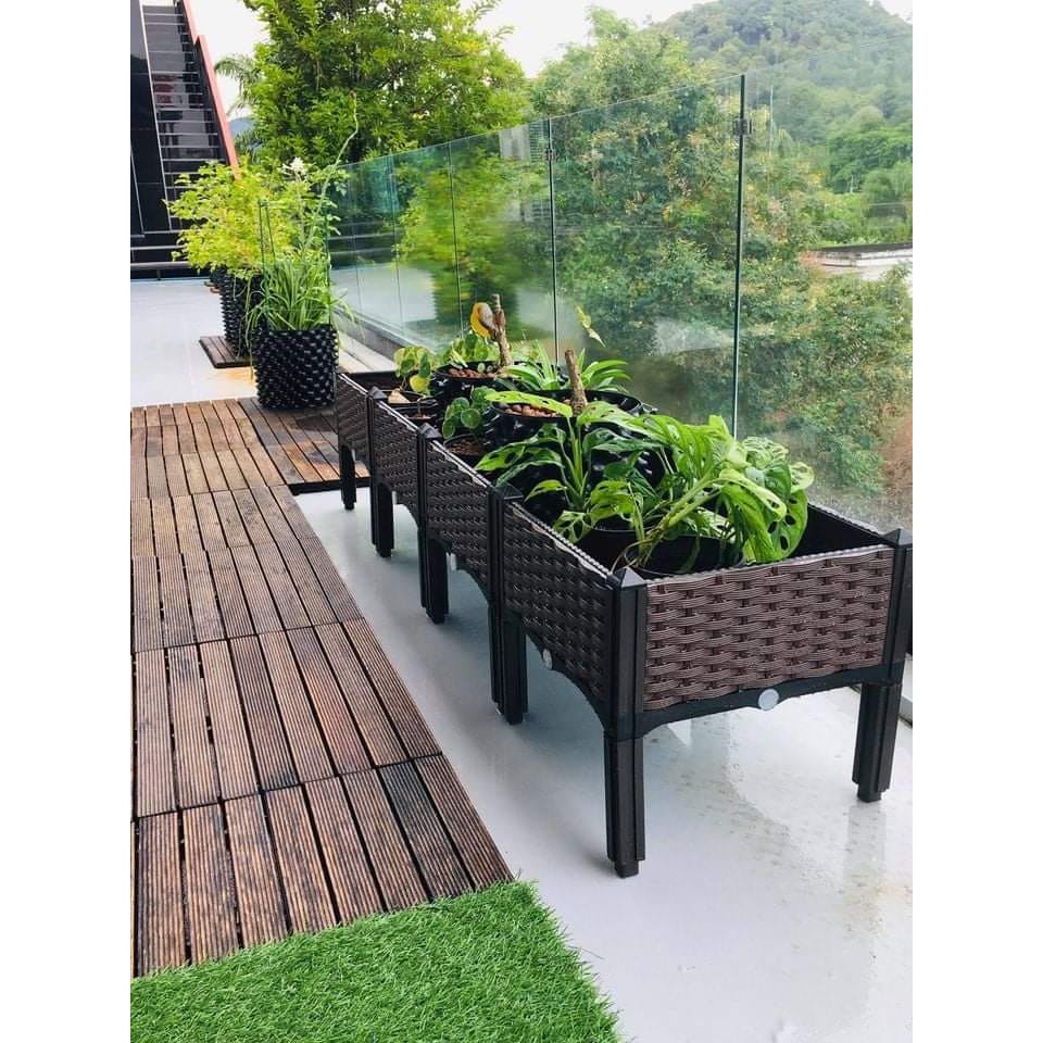 กระบะปลูกผัก Balcony vegetable planting box กระบะปลูกผักริมระเบียง ปลูกพืชผักสวนครัว