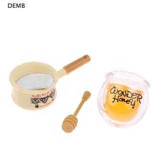 DEMB 1:12 Dollhouse Miniture Milk Pot Honey Pot Kitchen Decoration Accessories NEW