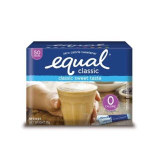 สาร ให้ความหวานแทนน้ำตาล 🍯 50ซอง แคลต่ำ ควบคุมน้ำหนัก  ไม่อ้วน equal classic