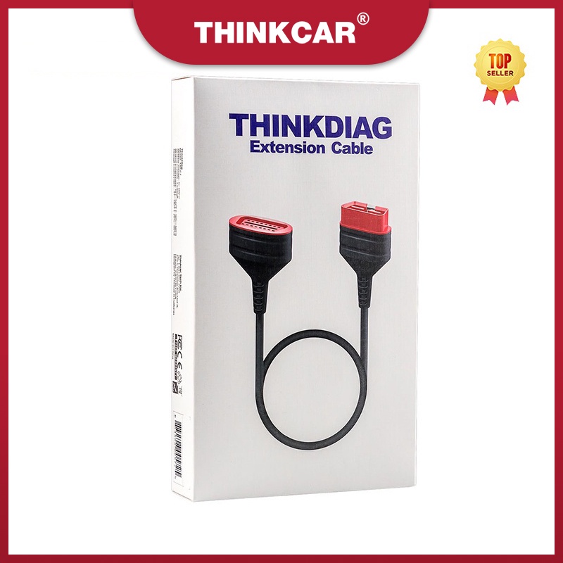 【จัดส่งวันเดียวกัน】ThinkCar ThinkDiag OBD2 สายต่อ Universal 16 Pin ชายหญิงรถวินิจฉัย Extender Cable ยานยนต์ OBD 2 Adapter