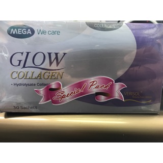 ‼️sale‼️ 1แถม1 Mega We Care Glow Collagen เมก้า วีแคร์ โกลว์ คอลลาเจน บรรจุ 30 ซอง