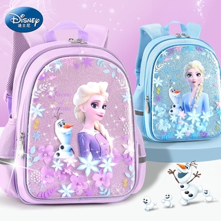 Disney Frozen กระเป๋านักเรียนหญิงกระเป๋าเด็กอนุบาลAisha Princess อายุ 5 ปี 3 กระเป๋าเป้สะพายหลังแฟชั่นน่ารัก