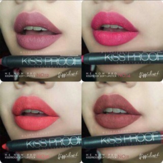 (พร้อมส่ง)ลิปจูบไม่หลุด(เบอร์1-10)Menow Kiss Proof Soft Lipstick