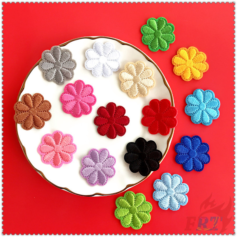 ✿ VSCO：Summer Afternoon Garden Iron-on Patch ✿ 1Pc Butterfly/Rainbow/Bee/Sunflower Diy Embroidery Patch Iron on Sew on Badges Patches