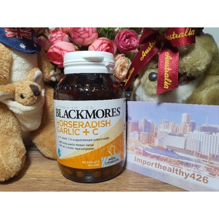 Blackmores Horseradish Garlic + C วิตามินซี กระเทียม  จำนวน 90 เม็ด ช่วยลดอาการโรคภูมิแพ้อากาศ หวัดดี ไซนัส ลดความดัน