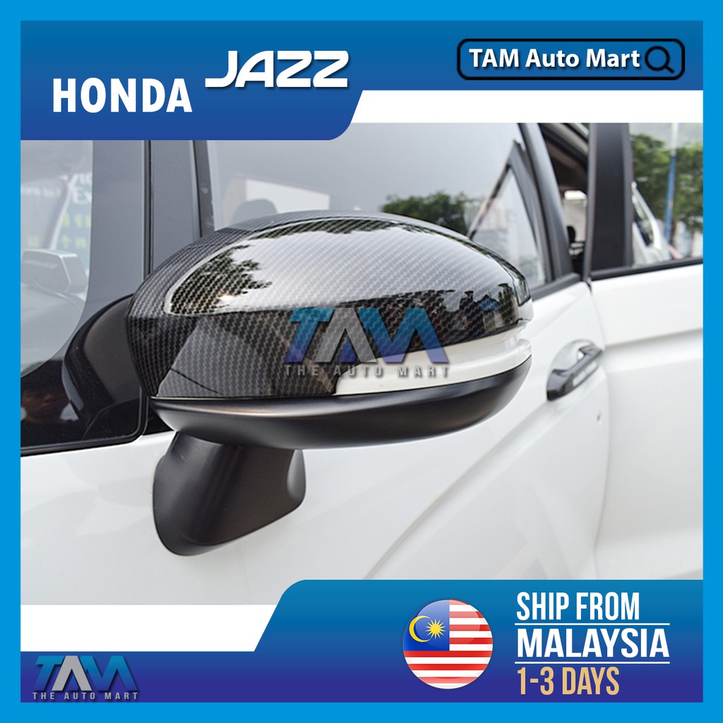 ฝาครอบกระจกมองข้าง คาร์บอนไฟเบอร์ สําหรับ Honda Jazz Fit GK (2014-2021) TAM