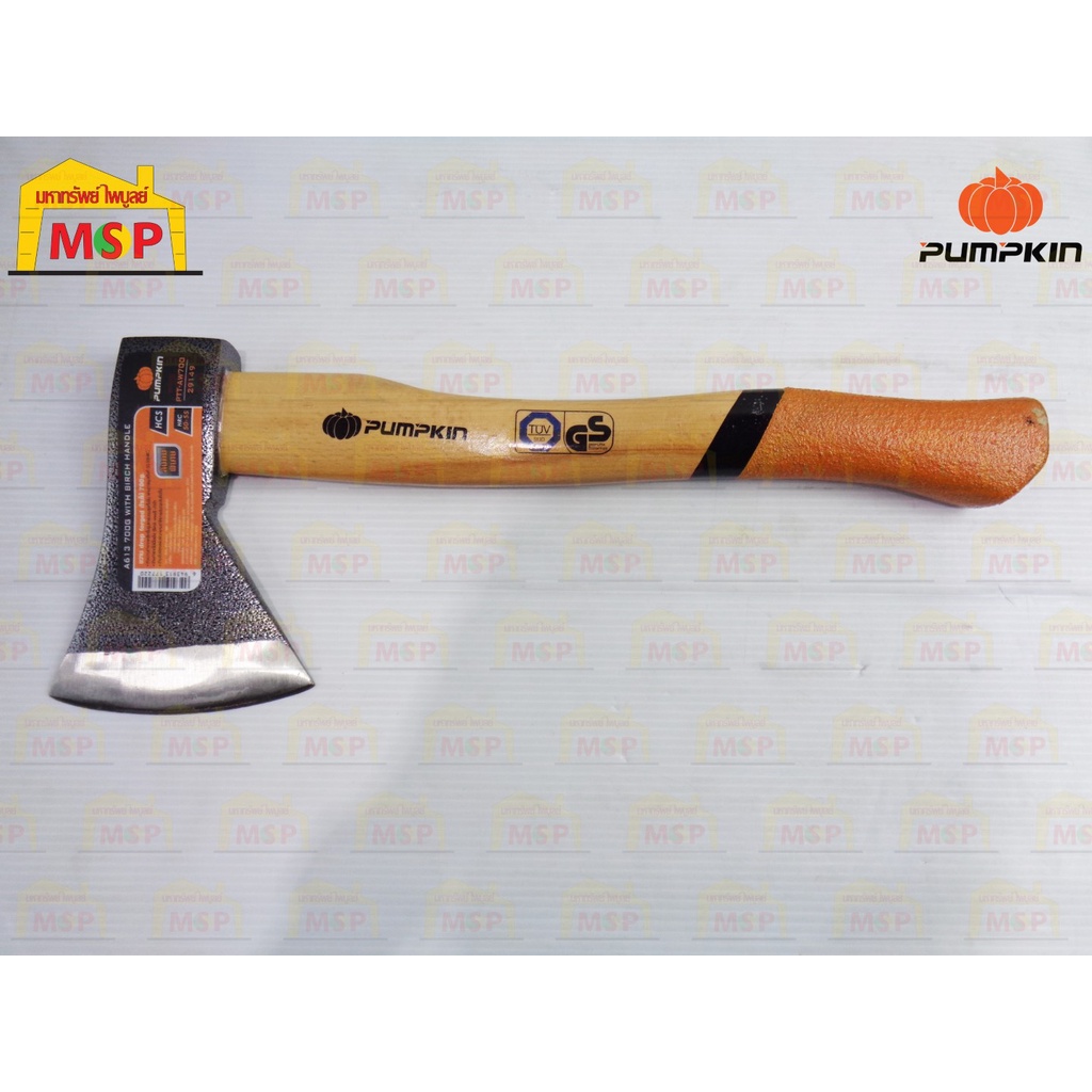 Pumpkin พัมคิน ขวาน drop forged ด้ามไม้ 700g PTT-AW700 #29149