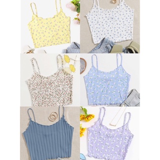 [พร้อมส่ง] SHEIN แท้100% เสื้อสายเดี่ยวลายดอก🌼