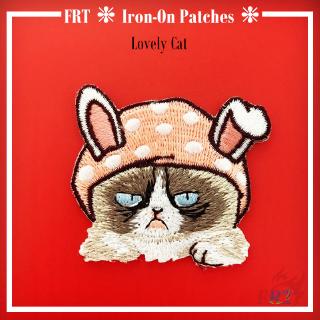 ☸ Fashion Brand：Angry Cat Patch ☸ 1Pc Diy Sew On Iron On Badges Patches（Cat - Series 03）