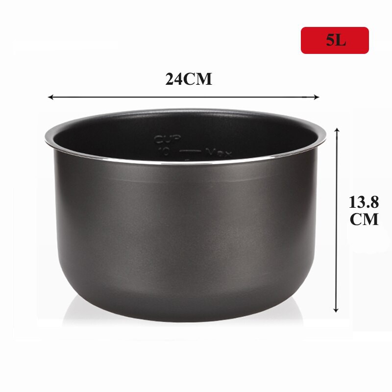 Electric Pressure Cooker Liner 1.6/3/4/5/6L Nonstick Rice Pot Gall Black Crystal Inner