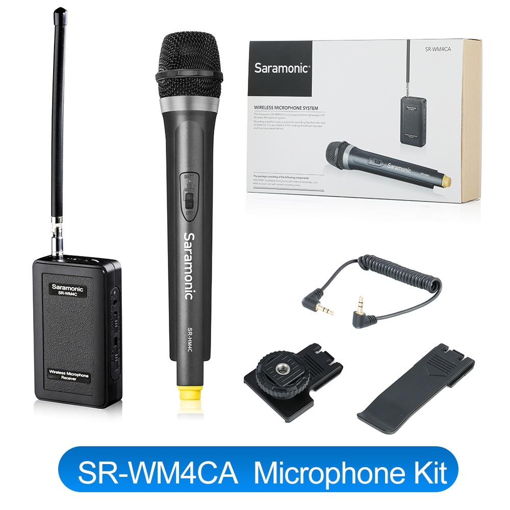 BSaramonic WM4CWM4CAWM4CB VHF Wireless Microphone Kit with Lavalier Mic Transmitters and