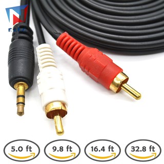 exhg สายสัญญาณเสียงสเตอริโอ 3 . 5 มม. male jack to av 2 rca male สําหรับ mp 3 pod