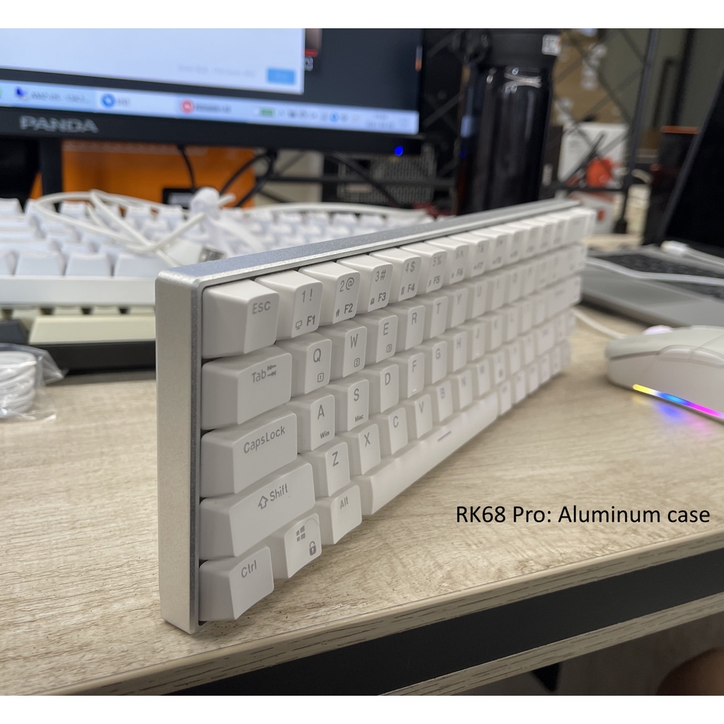 Royal Kludge RK68 RGB Hotswap USB HUB คีย์บอร์ดเกมมิ่งคีย์ไทย ไร้สายบลูทูธและมีสาย เปลี่ยนสวิตซ์ได้ เลเซอร์ไทย - English #7