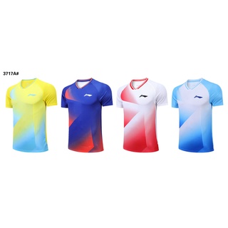 เสื้อกีฬาแขนสั้น ลายทีม Li Ning สําหรับผู้ชาย และผู้หญิง 2022