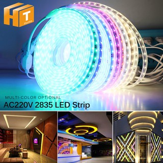 220v Colorful Light ไฟ Led 2835  High Brightness Soft Lamp กันน้ํามีความยืดหยุ่น 8 สีสําหรับตกแต่งกลางแจ้ง