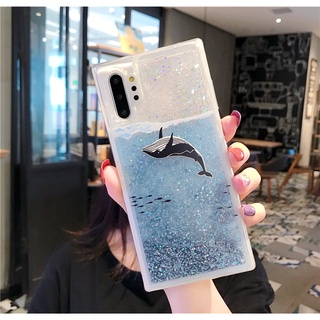 Samsung Galaxy A52S A52 A72 A32 A22 4G A12 A42 5G A71 เคสโทรศัพท์มือถือ Cartoon dolphin quicksand soft case เคสป้องกัน