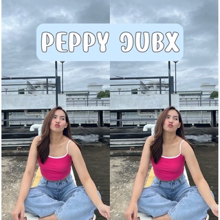 Peppy jubx สายเดี่ยวลาย สีเยอะมาก น่ารักกกก ชิวๆ ชิคๆ ควรมีค่า