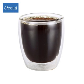 Ocean แก้วสองชั้น สำหรับใส่เครื่องดื่มร้อนและเย็น 280 ml. 6 ใบ/กล่อง Double Wall Glass Doppio Rock – 44A0001