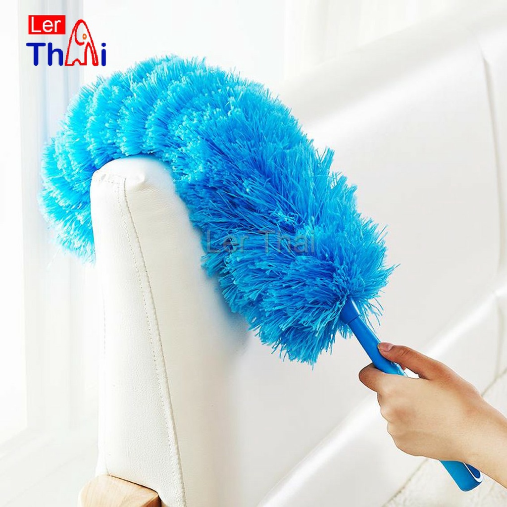 LerThai ไม้ปัดฝุ่นสีฟ้า ปัดฝุ่นไมโครไฟเบอร์ Microfiber Duster