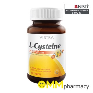 VISTRA L-Cysteine Plus Biotin 30  เม็ด